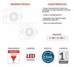 Kit 5 Spot Led Embutir Direcionável Luminaria Cozinha Quarto - Avant