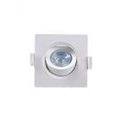 Kit 5 Spot LED Embutir Quadrado Alltop MR11 3W 3000K Autovolt Branco Taschibra