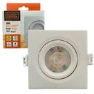 Kit 5 Spot Led Quadrado 5w Direcionavel Branco Neutro 4000k