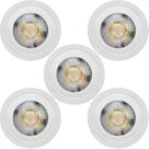 KIT 5 SPOT LED REDONDO FIXO SOBREPOR 5W BRANCO FRIO 6500k BRANCO CTB KIT 5 SPOT LED REDONDO FIXO SOBREPOR 5W BRANCO FRIO 6500k BRANCO CTB