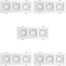 Kit 5 spot led triplo direcionavel recuado embutir branco 15w branco quente 3000k ctb