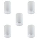 Kit 5 spot para lampada par20 e27 redondo sobrepor branco galaxy