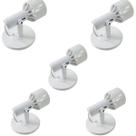 KIT 5 Spots Direcionáveis Preto e Branco Bocal E27