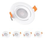 Kit 5 Spots Led 7w Redonda Embutir Dicróica Direcionável