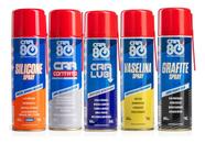 Kit 5 Spray Silicone Vaselina Grafite Carlub Limpa Contato