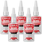 Kit 5 Super Adesivo Instantâneo 20g Universal Cibra Bond