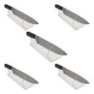 Kit 5 Suporte Acrílico Organizador Faca Cozinha Expositor Profissional Descanso Porta Cepo