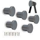 Kit 5 Suporte Espelho Adnet Pendurador Resistente - Prata