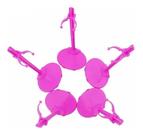 Kit 5 Suporte Pink Para Boneca- Compatível com Barbie * Pedestal