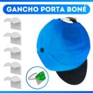 Kit 5 Suporte Sem Furo Gancho Para Chapéu Boné Adesivos Multifuncionais