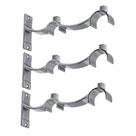 Kit 5 Suportes Duplo Perfil Invertido Para Varão Wave 28mm CROMADO