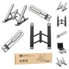 Kit 5 Suportes para Notebook Preto Antiderrapante Versátil e Ideal para Trabalho e Estudo Diário
