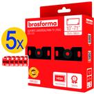 Kit 5 Suportes para TV Universal até 40kg - BRU951