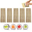 Kit 5 Sushi Mat Esteira Para Sushi Sudare Quadrado Bambu Comida Japonesa