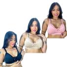 Kit 5 Sutiãs Amamentação Microfibra Feminino Sem Bojo Anatômico Confortável Prático Maternidade