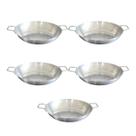 Kit 5 Tacho Alumínio Polido 18cm 1Lc/ Alça Fritas Hamburguer
