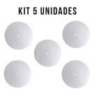 KIT 5 Tampa Canopla Espelho Cego Super Slim Branco ABS 12cm KIT 5 Tampa Canopla Espelho Cego Super Slim Branco ABS 12cm