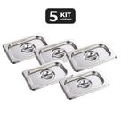 Kit 5 tampa para cuba sem recorte inox 1/9 gn p/ buffet