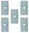 Kit 5 tampa pvc cinza 1 modulo rj 1/2 x 3/4" masster