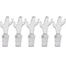 Kit 5 Tampas Transparentes de PVC para Fechar Garrafas 8X2cm Vinho Espumante Cactus