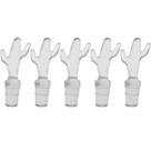 Kit 5 Tampas Transparentes de PVC para Fechar Garrafas 8X2cm Vinho Espumante Cactus