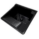 Kit 5 Tanques Plástico Parede 26L Preto Lavanderia