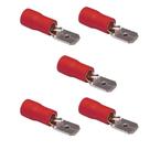 Kit 5 Terminal Macho Eletrico Pré isolado Fios 1,5mm A 2,5mm Vermelho Condutor Cabo Plastico Aço Kit 5 Terminal Macho Eletrico Pré isolado Fios 1,5mm A 2,5mm Vermelho Condutor Cabo Plastico Aço