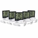 Kit 5 Termo Higrômetro Digital Medidor de Temperatura e Umidade com Relógio e Despertador