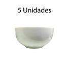 Kit 5 Tigelas Cumbuca Capri Porcelana Branca 300ml Terramada