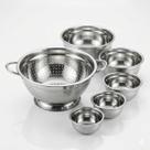 Kit 5 Tigelas Inox Bowls mais Escorredor Multiuso Completo Kit Cozinha Premium Kit 5 Tigelas Inox Bowls mais Escorredor Multiuso Completo Kit Cozinha Premium