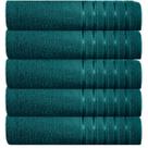 Kit 5 toalhas banhão 100% algodão 90x150 cm teka comfort
