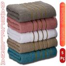 Kit 5 Toalhas de Banho Barcelona Banhão 70 X 130 Beka Alta Absorção