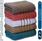 Kit 5 Toalhas de Banho Grossas Banhão 70 X 130 Montreal Beka Alta Absorção Kit 3un