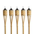 Kit 5 Tocha de Bambu 100cm Decoração Jardim Festa Iluminação