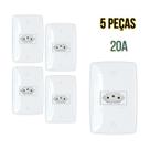 kit 5 tomada 20a 4x2 finesse+ branca blux