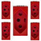 Kit 5 Tomada Dedicada 20a Vermelha Pial Plus+ 615082VM