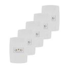 Kit 5 Tomada Elétrica Branca 2P+T 10A 250V Placa Espelho 4x2