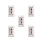 Kit 5 Tomada P Móvel 10A 250V Branco Liz Tramontina 57170101