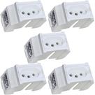 Kit 5 Tomada Para Trilho Din 2p+t 10a 250v Padrão Brasil