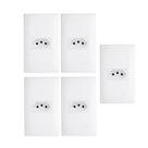 Kit 5 Tomada Simples 10A Habitat Branca Fame 3770