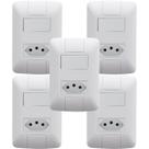 Kit 5 Tomadas com Interruptor 20A + Tramontina Tecla 6A Aria