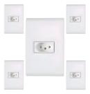Kit 5 Tomadas Simples 20a 2p + t 4x2 Tramontina