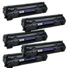 Kit 5 Toner 435/436/285 P/ Laserjet Pro M1212 Mfp M1132 Mfp