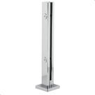 Kit 5 Torre Guarda Corpo Coluna Pinça Inox 40cm Para Vidro