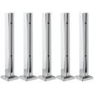 Kit 5 Torres Guarda Corpo 2 Furos Para Vidro 40cm Inox UN