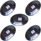 Kit 5 Travessa Bandeja Restaurante Oval Inox 26 cm P/ Porção