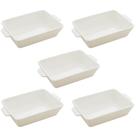 Kit 5 Travessas Porcelana Branca 750ml Lyor Refratários Serv