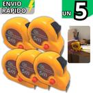 Kit 5 Trena Métrica 5MT Fita Medição Portátil Com Trava De Segurança Construção