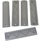 Kit 5 Trilho Suporte para Disjuntor Din em ABS Plástico para Painel Elétrico 13,7cm