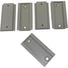 Kit 5 Trilho Suporte para Disjuntor Din em ABS Plástico para Painel Elétrico 7cm